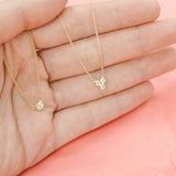 Paper Moon White Sapphire Trio Necklace