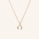 Lucky Wishbone Gold Necklace