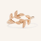Olive Double Leaf Ring
