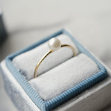 Oro Pearl Plain Solitaire Ring