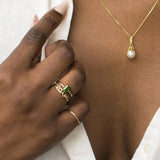 Daylily Green Tourmaline Ring