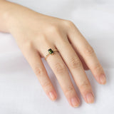 Daylily Green Tourmaline Ring
