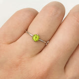 California Poppy Peridot Ring