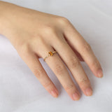 California Poppy Citrine Ring