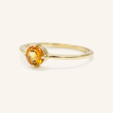 California Poppy Citrine Ring