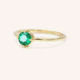 California Poppy Emerald Ring