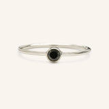 Butterum Round Black Diamond Ring