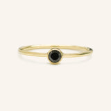 Butterum Round Black Diamond Ring