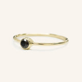 Butterum Round Black Diamond Ring