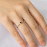 Butterum Round Black Diamond Ring