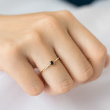 Butterum Round Black Diamond Ring