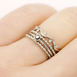 Butterum Round Black Diamond Ring