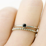 Butterum Round Black Diamond Ring