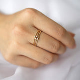 Four Leaf Clover Stacked Ring