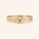 Four Leaf Clover Stacked Ring