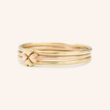 Four Leaf Clover Stacked Ring