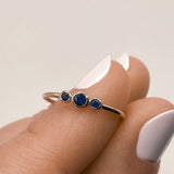Sweet Pea Blue Sapphire Bezel Ring