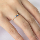 Sweet Pea Blue Sapphire Bezel Ring