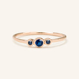 Sweet Pea Blue Sapphire Bezel Ring
