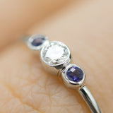 Sweet Pea Diamond Blue Sapphire Ring