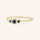 Sweet Pea Blue Sapphire Bezel Ring