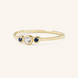 Sweet Pea Diamond Blue Sapphire Ring