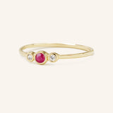Sweet Pea Ruby Diamond Ring
