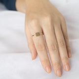 Gold Square Ring