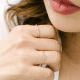Engravable Gold Circle Disc Ring