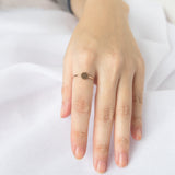 Engravable Gold Circle Disc Ring