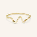 Gold Heartbeat Ring