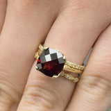 Bittersweet Autumn Garnet Engagement Ring