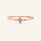 Fall Garden Amethyst Diamond Ring