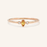 Fall Garden Citrine Diamond Ring