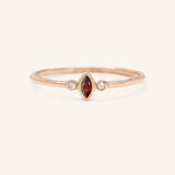 Fall Garden Garnet Diamond Ring