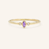 Fall Garden Amethyst Diamond Ring