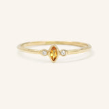 Fall Garden Citrine Diamond Ring