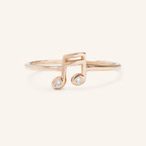 Musical Sixteenth Note Diamond Ring