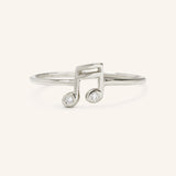 Musical Sixteenth Note Diamond Ring