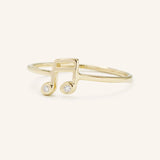 Musical Sixteenth Note Diamond Ring