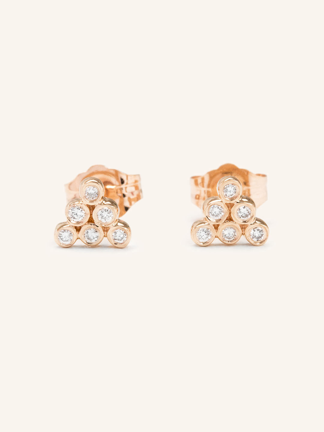 Sweet Tone Diamond Bezel Earrings