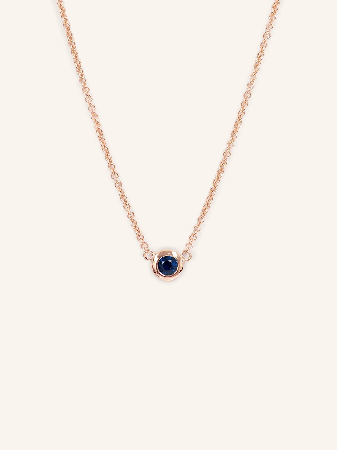 Fall into Autumn Blue Sapphire Necklace