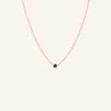 Fall into Autumn Blue Sapphire Necklace