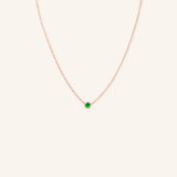 Fall into Autumn Green Garnet Necklace
