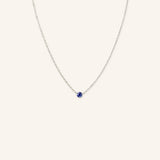 Fall into Autumn Blue Sapphire Necklace