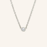 Fall into Autumn White Sapphire Necklace