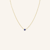 Fall into Autumn Blue Sapphire Necklace