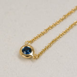 Fall into Autumn Blue Sapphire Necklace