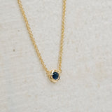 Fall into Autumn Blue Sapphire Necklace