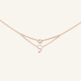 Semicolon White Sapphire Necklace